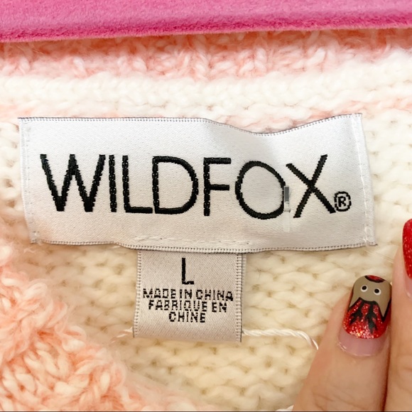 Wildfox Sable Fox Knit Pullover Sweater L NWT - Picture 5 of 7